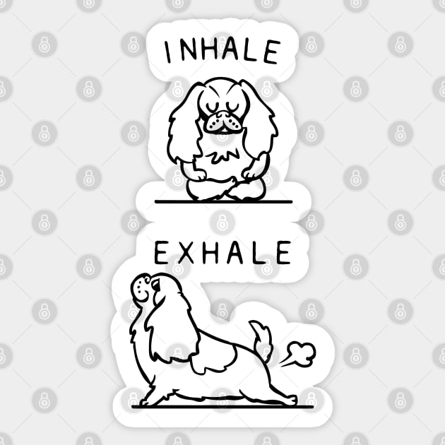 Inhale Exhale Cavalier King Charles Spaniel Sticker by huebucket